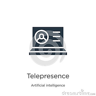 Telepresence icon vector. Trendy flat telepresence icon from augmented reality collection isolated on white background. Vector Vector Illustration