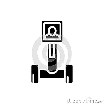 Telepresence robot glyph icon Cartoon Illustration