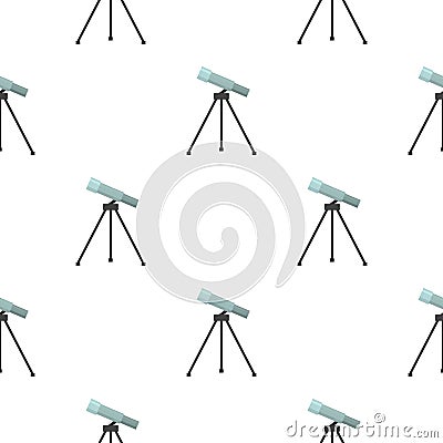 Telescope icon cartoon. Single education icon from the big school, university cartoon. Vector Illustration