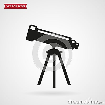 Telescope icon. Vector Illustration