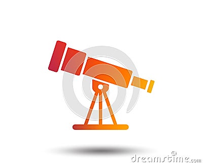 Telescope icon. Spyglass tool symbol. Vector Illustration