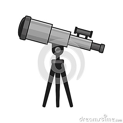 Telescope Icon on White Background. Vector Vector Illustration