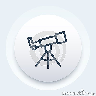 Telescope line icon Vector Illustration