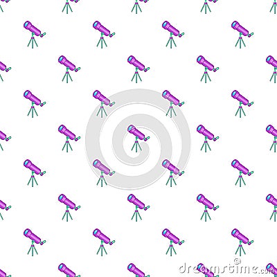 Telescope pattern, cartoon style Vector Illustration