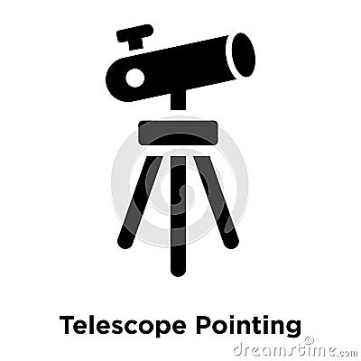 Telescope Pointing Up icon vector isolated on white background, Vector Illustration