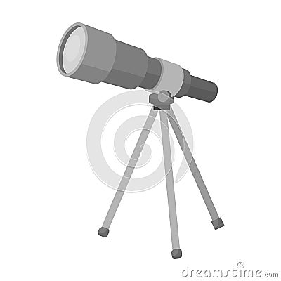 Telescope for schools. Device for astronomy. Device for inspection of the stars.School And Education single icon in Vector Illustration