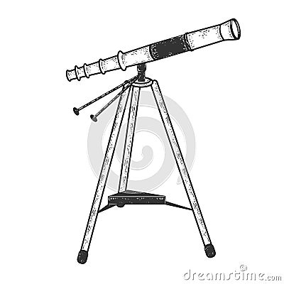 Telescope sketch vector illustration Vector Illustration