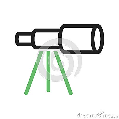 Telescope on Stand Vector Illustration