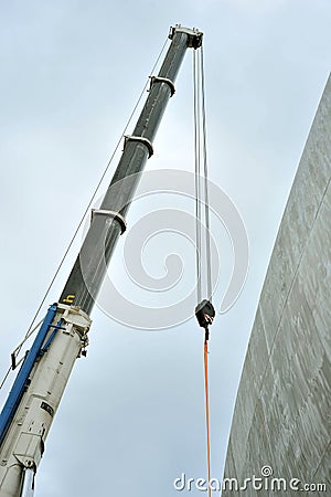 Telescopic crane Stock Photo