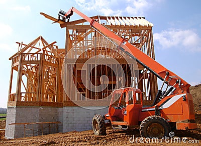 Telescopic Handler Stock Photo