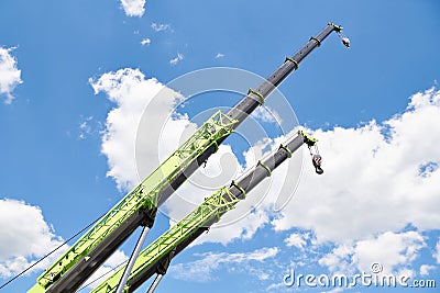 Telescopic mobile cranes Stock Photo