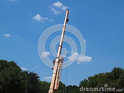 Telescoping Boom Crane Stock Photo