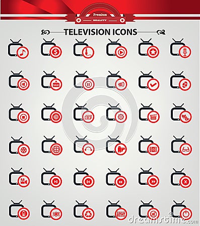 Television,Applicat ion icons Stock Photo