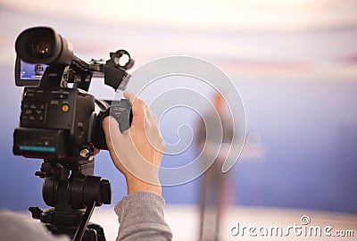 Television broadcasting Stock Photo