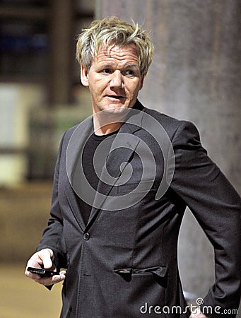 Television chef Gordon Ramsay at LAX airport Editorial Stock Photo
