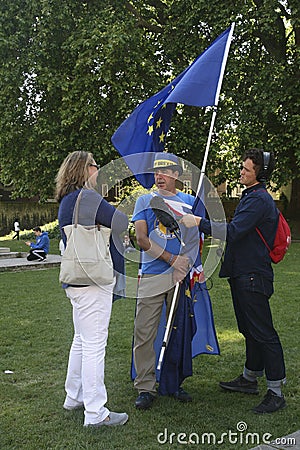 Television interview in the park,london Editorial Stock Photo