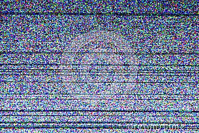 Television screen with static noise Stock Photo