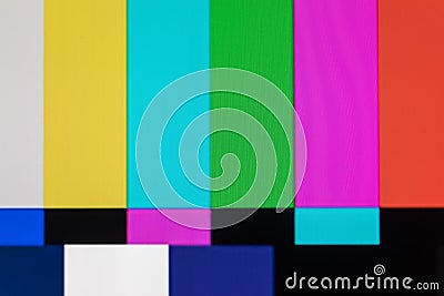 Television screen with static noise caused by bad signal reception Stock Photo