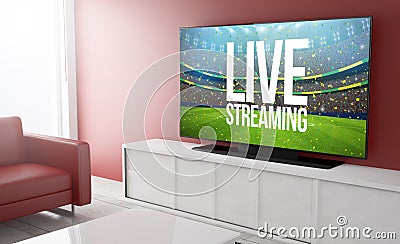 Television smart live streaming Stock Photo