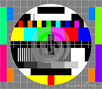 Television test card Stock Photo