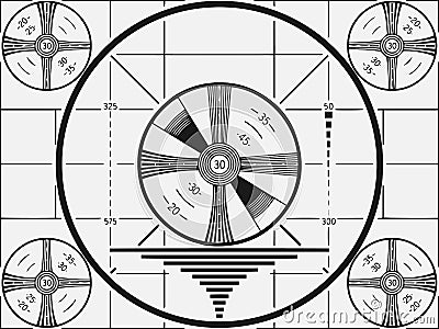 Television Test Pattern Cartoon Illustration