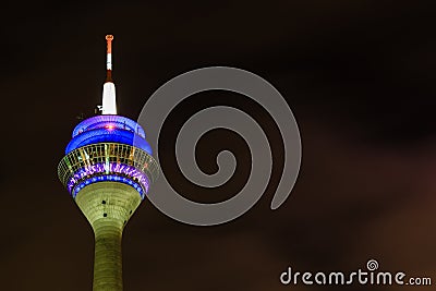 Television tower in Dusseldorf Stock Photo