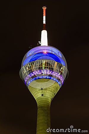 Television tower in Dusseldorf Stock Photo