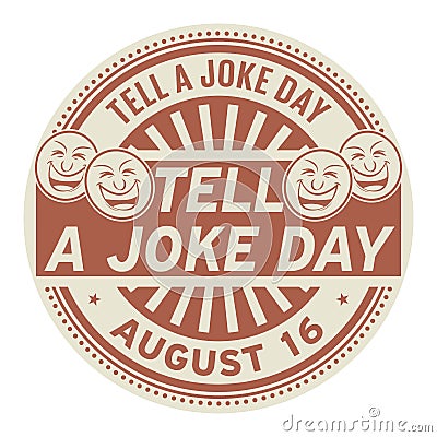 Tell a Joke Day, August 16 Vector Illustration