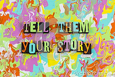 Story storytelling listen share communication storyteller information Cartoon Illustration