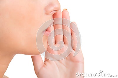 Telling a Secret Stock Photo