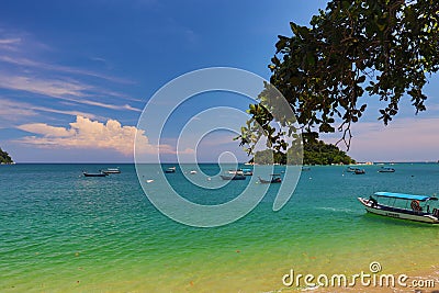 Teluk Nipah beach Pangkor Island Stock Photo