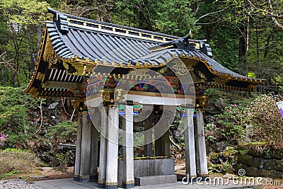 Temizuya purification pavilion in Nikko, Japan Stock Photo