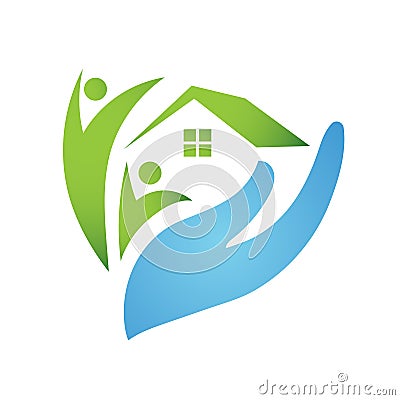 Protect Home symbol. Vector Illustration