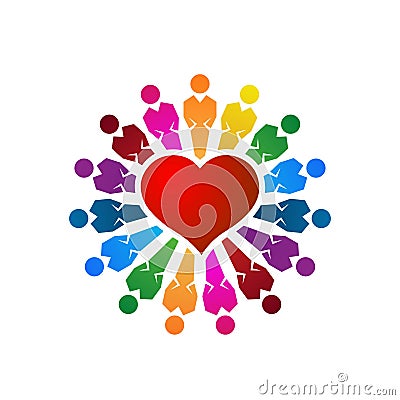 Colourful community circle. Vector Illustration