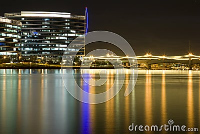 Tempe Arizona skyline at night Stock Photo