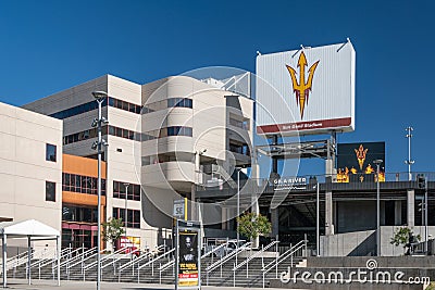 Frank Kush Sun Devil Stadium on the campus of Arizona State University Editorial Stock Photo