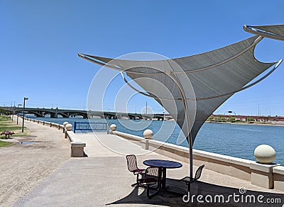 Tempe Lake Recreation Spot Stock Photo