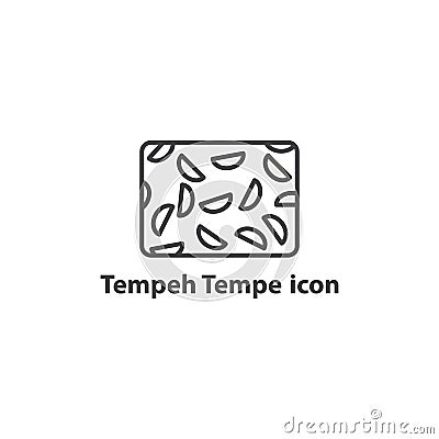 Tempeh tempe icon vector Vector Illustration