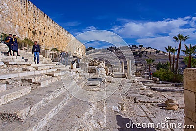 Tempel Mount historical Landscape Jerusalem Israel Editorial Stock Photo