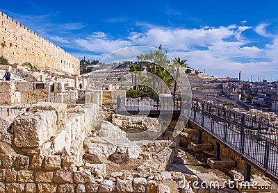 Tempel Mount historical Landscape Jerusalem Israel Editorial Stock Photo