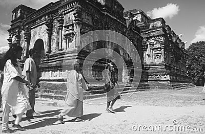 Tempel ruines of the ancient king city Polonnaruwa on Sri Lanka Island Editorial Stock Photo