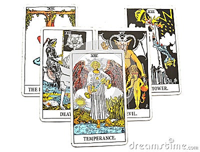 Temperance Tarot Card healing harmony adaptability Stock Photo