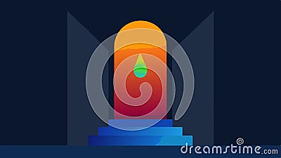 Temperature Gradient A colorcoded representation showing the temperature gradient from the chamber entrance to the Vector Illustration