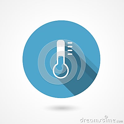 Temperature icon with a thermometer Vector Illustration