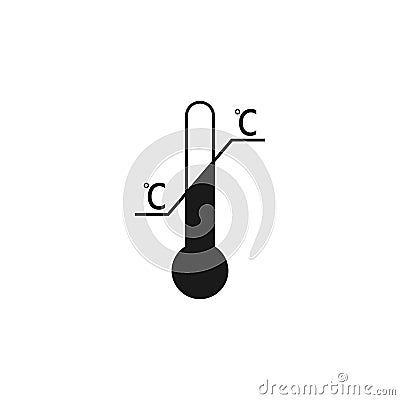 Temperature limitation symbol. Vector illustration, flat design. Vector Illustration