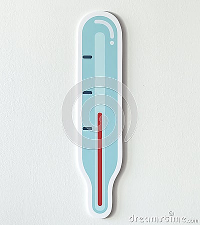 Temperature measurement thermometer icon isolated Stock Photo