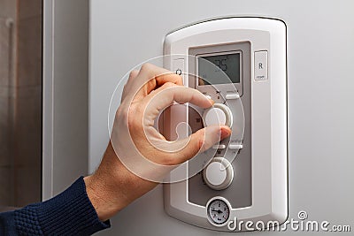 Temperature settings. Stock Photo