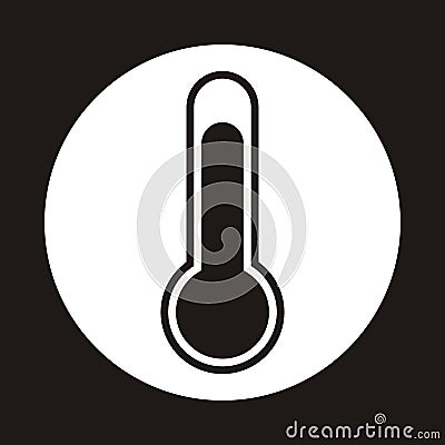 Temperature or temp icon on a round Vector Illustration