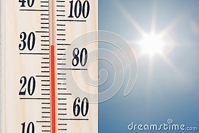 Temperature Thermometer Stock Photo