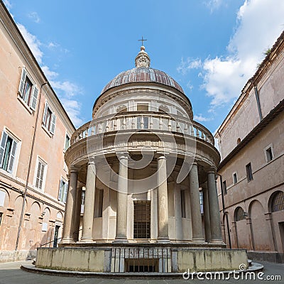 Tempietto built by Donato Bramante in Rome, Italy Stock Photo